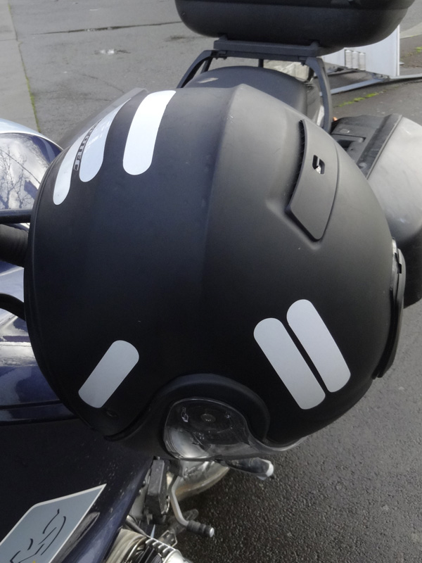 Casque 🪖 noir unisexe bande réfléchissante - Équipement moto