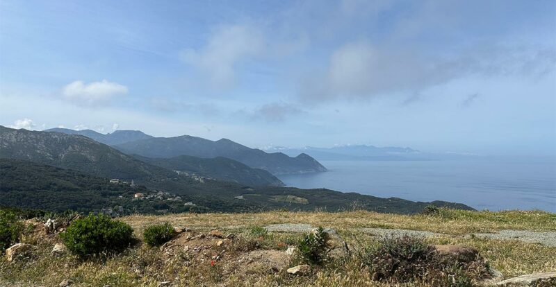 vue vers la mer depuis l'île Corse